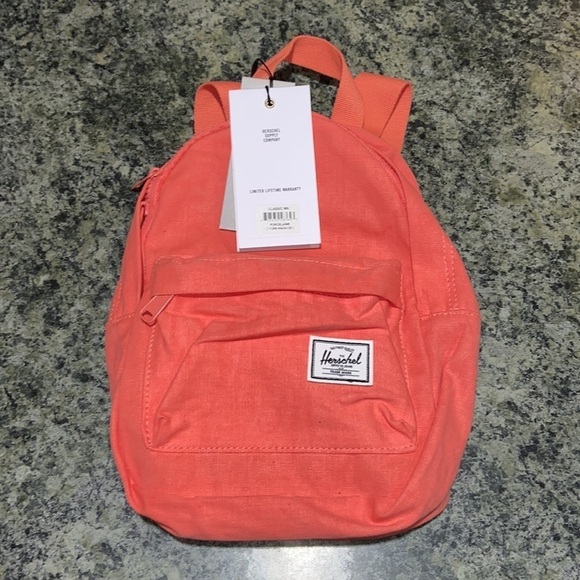 Herschel classic mini backpack, 100% cotton, NWT, strap differs from first pic - Picture 2 of 8